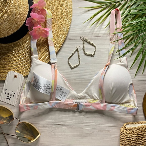 Billabong ☀️ Floral Fixed Tri Bikini Top - Picture 6 of 11